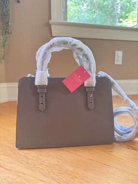 NWT Kate Spade Mulberry Street Pebbled Leather Satchel Hare Grey